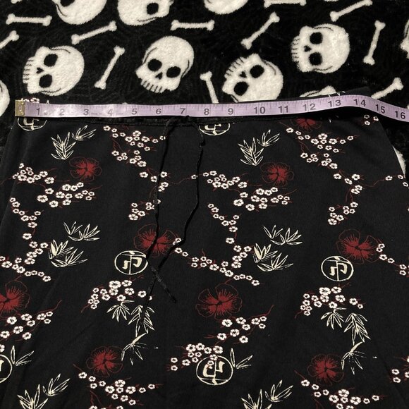 S. OLIVER Vintage floral Asian inspired stretchy a-line skirt ~ SMALL MEDIUM - Picture 5 of 9